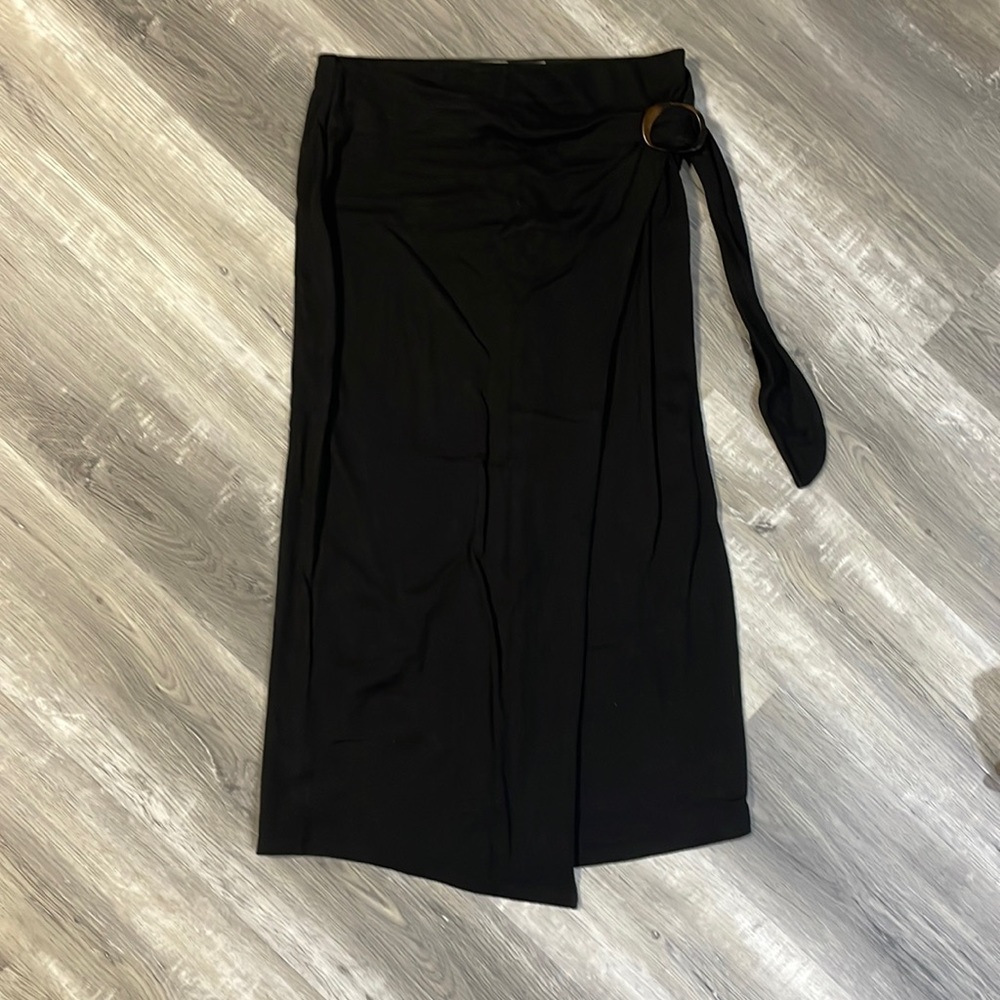Black Vince Women's Wrap Maxi Skirt Size Medium